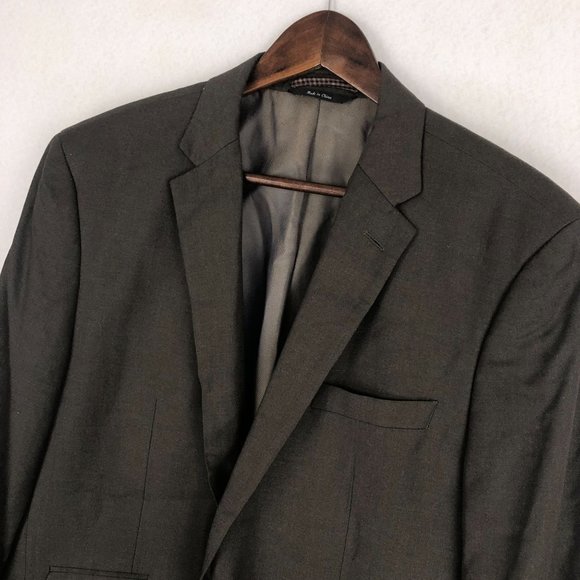 BEVERLY HILLS POLO CLUB Brown Suit Jacket Men's Size 44L Two-Button Long Sleeve - Picture 3 of 8
